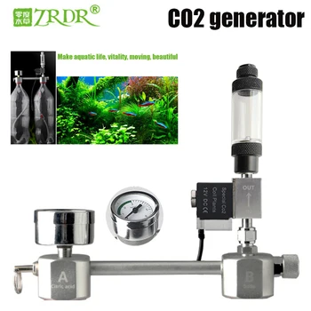 ZRDR Аквариум САМ CO2 генератор система комплект CO2 генератор, брояч на мехурчета дифузор с електромагнитни клапана, За / Aquatic plant growth
