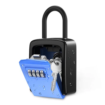Кутия замък комбинация от 4 цифри Погодостойкая кутия замък за съхранение на ключ на открито скоростна ключ парола ключова за домашна покрита Сигурност