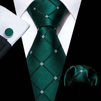 Мода Зелен Новост За Мъже Коприна Вратовръзка Брошки За мъжете Вратовръзка, Шалче копчета за Ръкавели Комплекти За Грижа За Кожата За Мъже Подарък Бари.Ван Дизайнер FA-5850