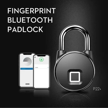 Портативен Bluetooth USB Зареждане Умен Заключване Водоустойчив IP66 Заключване на Пръстови Отпечатъци За анти-кражба на Сигурността на Вратата Чанта Шкафче Багаж