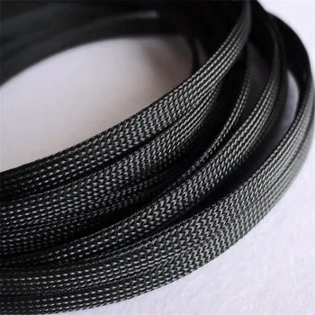 10/30 метра Черен висококачествен 8 мм ПАТ Разтегателен Ръкав С Висока Плътност Черупки Плетени Cable Ръкави САМ