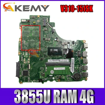 Akemy За Lenovo V310-15ISK V310-15IKB V510-15IKB дънна платка на лаптоп DA0LV6MB6F0 дънна платка с процесор 3855U RAM 4G 100% тест ок
