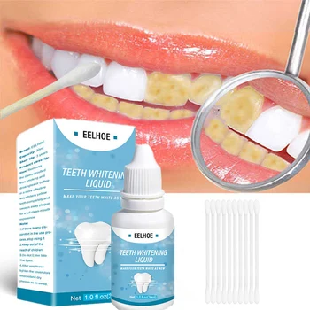 EELHOE Копър За Избелване на Зъбите Течна Хигиена на устната Кухина Избелваща Почистваща Серум За Зъби Премахва Петна Плака Избелващ Грижа За Зъбите 30 мл