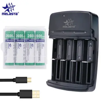 Melasta NIZN AA 1,65 V 2600mWh Акумулаторна Батерия с 4 слота Led USB зарядно устройство за Ni-Zn батерии за играчки MP3 камера