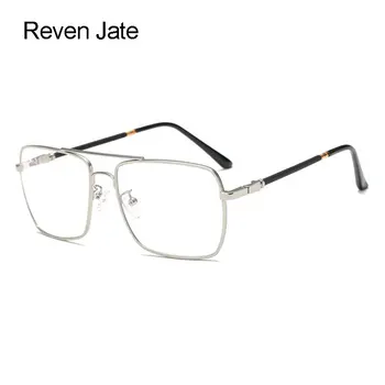 Reven Jate Пълна Дограма Квадратна Форма, От Сплав Мъжки Оптични Очила Рамки За Рецепта Мъжки слънчеви Очила Rx-способни Очила, Рамки За Очила