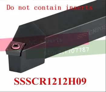 SSSCR1212H09 притежателя на струг инструмент с ЦПУ, Външни инструменти за струговане 12*12*100 мм, режещ инструмент за струг 45 градуса, струг притежателя SCMT09T3