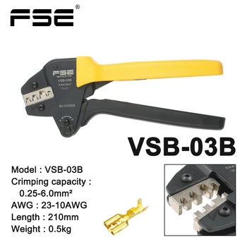 VSB-03B Неизолирани разделите и контакти обжимные инструменти електрически клещи машина за висока точност корпоративна скоба 0,5-6мм2 20-10AWG