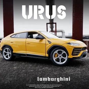 Welly 1:24 Lamborghini Urus suv жълто suv моделиране сплав модел на автомобила да се Събират подаръци играчка