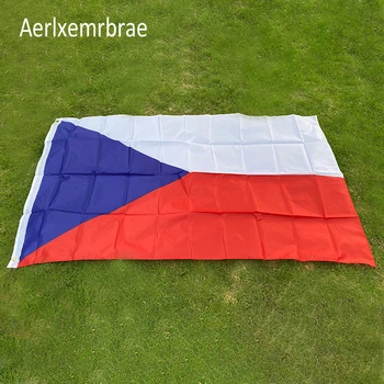 Безплатна Доставка aerlxemrbrae флаг 90*150 см Чешки Знаме Виси Полиестер Национален Флаг на Чешката Република флаг