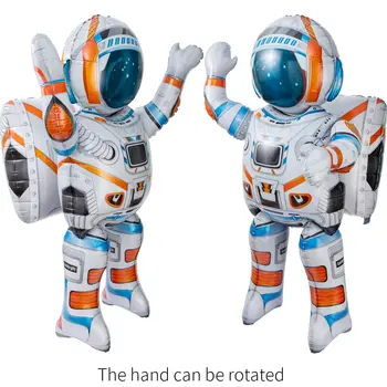Гигантски Надуваем Балон Астронавти играчки 3D Стои Космонавт Фольгированный балон Космически Астронавт Рожден Ден Украси, сувенири