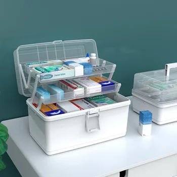 Домакински Авариен Медицински Кутия За Съхранение на многослойни Козметика голям капацитет, Приспособления за лекарства за Домашно Кутия За Съхранение