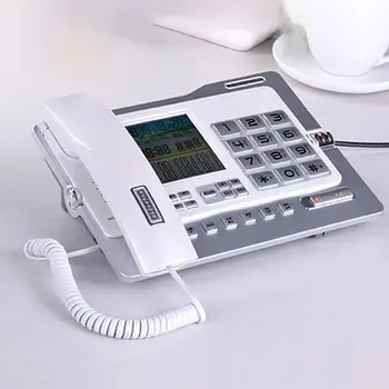 Домашен офис кабелен телефон с номер на обаждащия се / в Очакване на повикване, говорител, Черен списък, калкулатор с двоен интерфейс и будилник