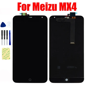 За Meizu MX4 LCD дисплей MX4 панел LCD Дисплей Матричен Модул Монитор и сензорен екран Дигитайзер, Сензор Стъкло в Събирането на Замяна