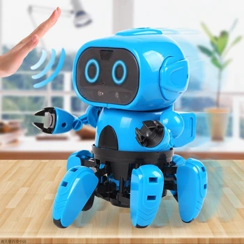 Интелигентен Индукционный Радиоуправляеми Робот САМ Монтиран Електрически Следващ Робот с Датчик Жестове Предотвратяване на Пречките Детски Образователни Играчки
