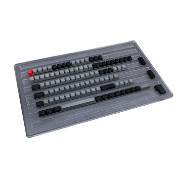 Капачки Keycaps печат страна на PBT план AZERTY ISO профил OEM френски 105 ключови дебели за механична клавиатура черен Бял сив Dolch