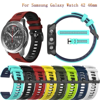 Силиконов Ремък Correa за Samsung Galaxy Watch Active2 46 мм 42 мм Gear S3 Класически и Граничен Каишка За Часовник Гривна каишка