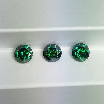 Тъмно зелени муассаниты 3,0 ~ 12 mm от Excellent измъкнаха Moissanits Каратный Камък За Украса на Пръстени